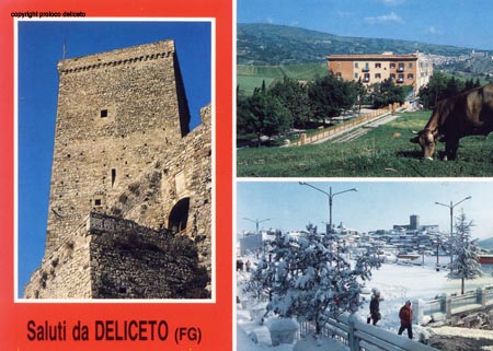 Deliceto Anni '90 - Torre quadrata, Piazzale innevato, Convento Consolazione